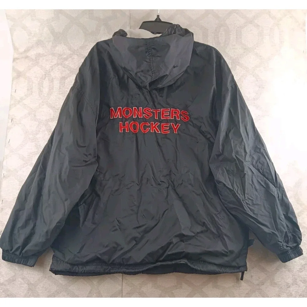 VINTAGE Lowell Lock Monsters Jacket Mens Small Black‎ 1/4 Zip